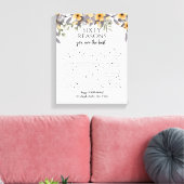 50私たちは銀黄色の花についてのあなたの愛のこと キャンバスプリント (インサイチュ (リビング))