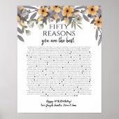 50私たちは銀黄色の花についてのあなたの愛のこと ポスター (正面)