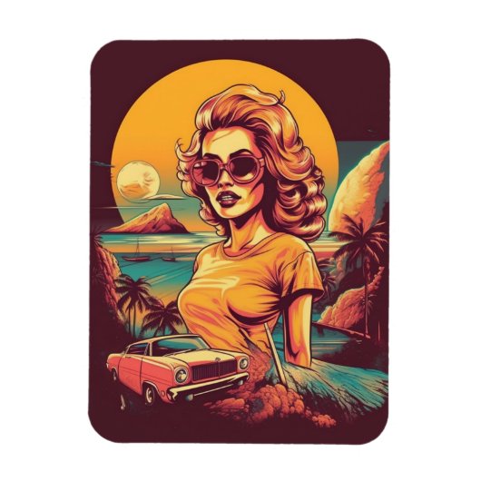 50秒レトロインスパイアマグネット マグネット (縦)