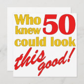 50笑わされるバースデーパーティ招待状 招待状 (正面/裏面)