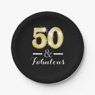 50第50誕生日のマイル標石のパーティー ペーパープレート