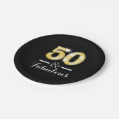 50第50誕生日のマイル標石のパーティー ペーパープレート (アングル)