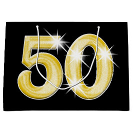 50第50 50の誕生日記念日 ラージペーパーバッグ