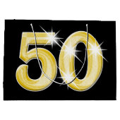 50第50 50の誕生日記念日 ラージペーパーバッグ (裏面)