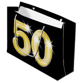 50第50 50の誕生日記念日 ラージペーパーバッグ (正面アングル)