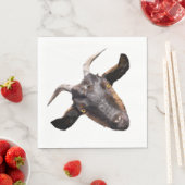 50紙ナプキンス – ブラック&ブラウンヤギ スタンダードランチョンナプキン (インサイチュ)