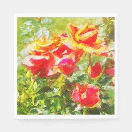 50紙ナプキンズオレンジバラ スタンダードランチョンナプキン