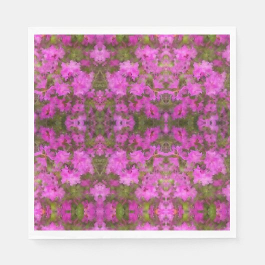 50紙ナプキンズパープルロードデンドロン スタンダードランチョンナプキン (正面)