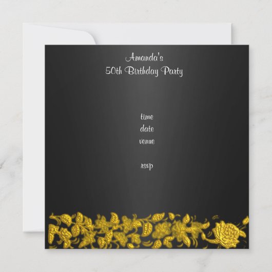 50素敵で可愛らしい誕生日パーティーの猫 招待状 (裏面)