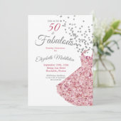 50素晴らしいグリッターエレガントカクテルドレスパーティー 招待状 (スタンド正面)