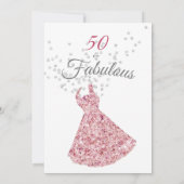 50素晴らしいグリッターエレガントカクテルドレスパーティー 招待状 (裏面)