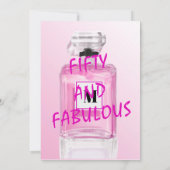 50素晴らしいシックフランスのピンクの香りモノグラム 招待状 (裏面)