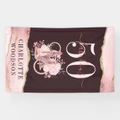 50素晴らしいバラ金ゴールドグリッターゲートエレガントバナー 横断幕 (横)