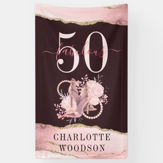 50素晴らしいバラ金ゴールドグリッターゲートエレガントバナー 横断幕 (縦)