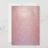 50素晴らしいバラ金ゴールドグリッター誕生日パーティーの招待 招待状 (裏面)