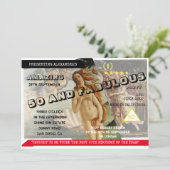 50素晴らしいパーソナルフォトムービーのポスター誕生日 招待状 (スタンド正面)