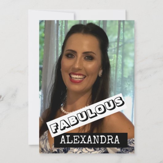 50素晴らしいパーソナルフォトムービーのポスター誕生日 招待状 (裏面)