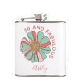 50素晴らしいピンクの花 フラスク (正面)