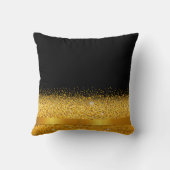 50素晴らしいブラック金ゴールドボウエレガント クッション (裏面)