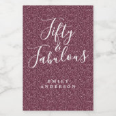 50素晴らしいブルゴーニュグリッター名50誕生日 ワインラベル (シングルラベル)