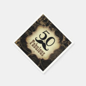 50素晴らしい口ひげヴィンテージマップ誕生日パーティー スタンダードカクテルナプキン (角)