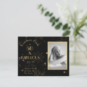 50素晴らしい花火金ゴールドブラック 招待状 (スタンド正面)