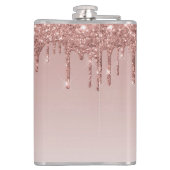 50素晴らしい誕生日バラ金ゴールドグリッター フラスク (裏面)