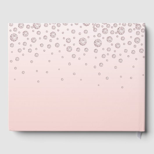 50素晴らしい誕生日バラ金ゴールド赤面ダイヤモンド ゲストブック (裏面)