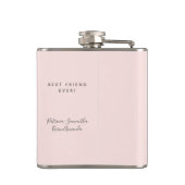 50素晴らしい誕生日バラ金ゴールド赤面ピンクモノグラム フラスク (裏面)