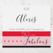 50素晴らしい誕生日食品・飲料ラベルセット スパークリングワインラベル (シングルラベル)