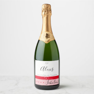 50素晴らしい誕生日食品・飲料ラベルセット スパークリングワインラベル