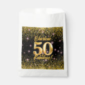 50素晴らしい金ゴールドグリッターピンクスターズ50誕生日 フェイバーバッグ (正面)