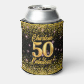 50素晴らしい金ゴールドグリッターピンクスターズ50誕生日 缶クーラー (缶裏面)
