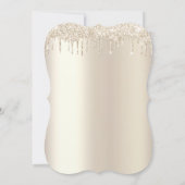 50素晴らしい金ゴールドグリッター誕生日パーティー 招待状 (裏面)