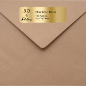 50素晴らしい金ゴールド差出人住所 ラベル