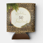 50素晴らしい50ヒョウ印刷ワイルド誕生日 缶クーラー (正面)