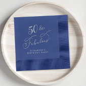 50素晴らしい50th誕生日パーティー金ゴールド 箔ナプキン