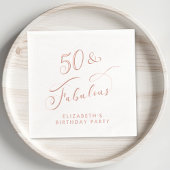 50素晴らしい50th誕生日パーティー金ゴールド 箔ナプキン