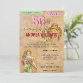 50素晴らしい、誕生日パーティー、アート、春女神 招待状 (スタンド正面)