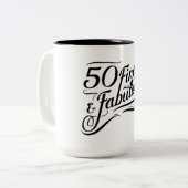 50素晴らしく、すばらしいマグ15oz ツートーンマグカップ (正面左)
