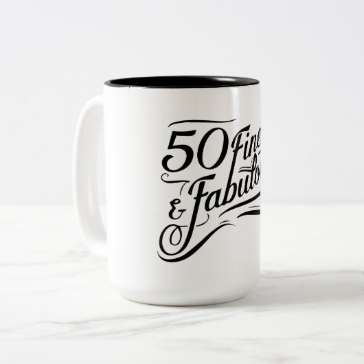 50素晴らしく、すばらしいマグ15oz ツートーンマグカップ (正面左)