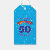 50素晴らし誕生日オンライトブルー ギフトタグ (裏面)