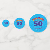 50素晴らし誕生日オンライトブルー コンフェッティ (裏面)