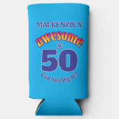 50素晴らし誕生日オンライトブルー スリム缶クーラー (正面)