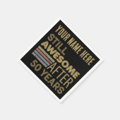 50素晴らし誕生日カスタム スタンダードカクテルナプキン (角)