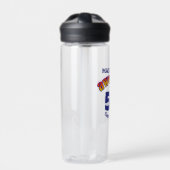 50素晴らし誕生日ブルー文字 ウォーターボトル (正面)