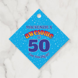 50素晴らし誕生日ライトブルー フェイバータグ