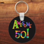 50素晴らし誕生日Tシャツとギフト キーホルダー (正面)