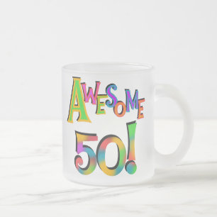 50素晴らし誕生日Tシャツとギフト フロストグラスマグカップ