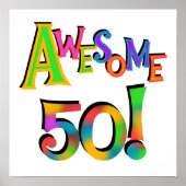 50素晴らし誕生日Tシャツとギフト ポスター (正面)